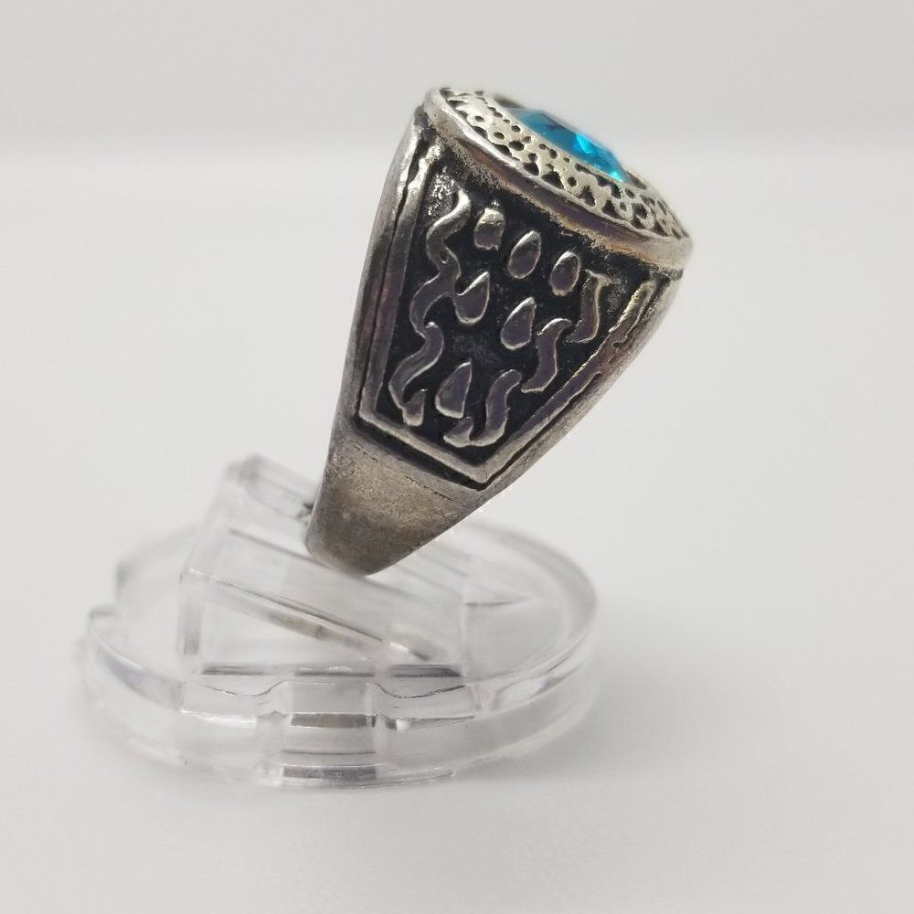 Silver Blue Stone Ring - Picture 5 of 5